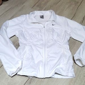White tennis jacket light windbreaker Size Small